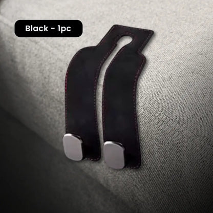 Black Car Headrest Dual Hook