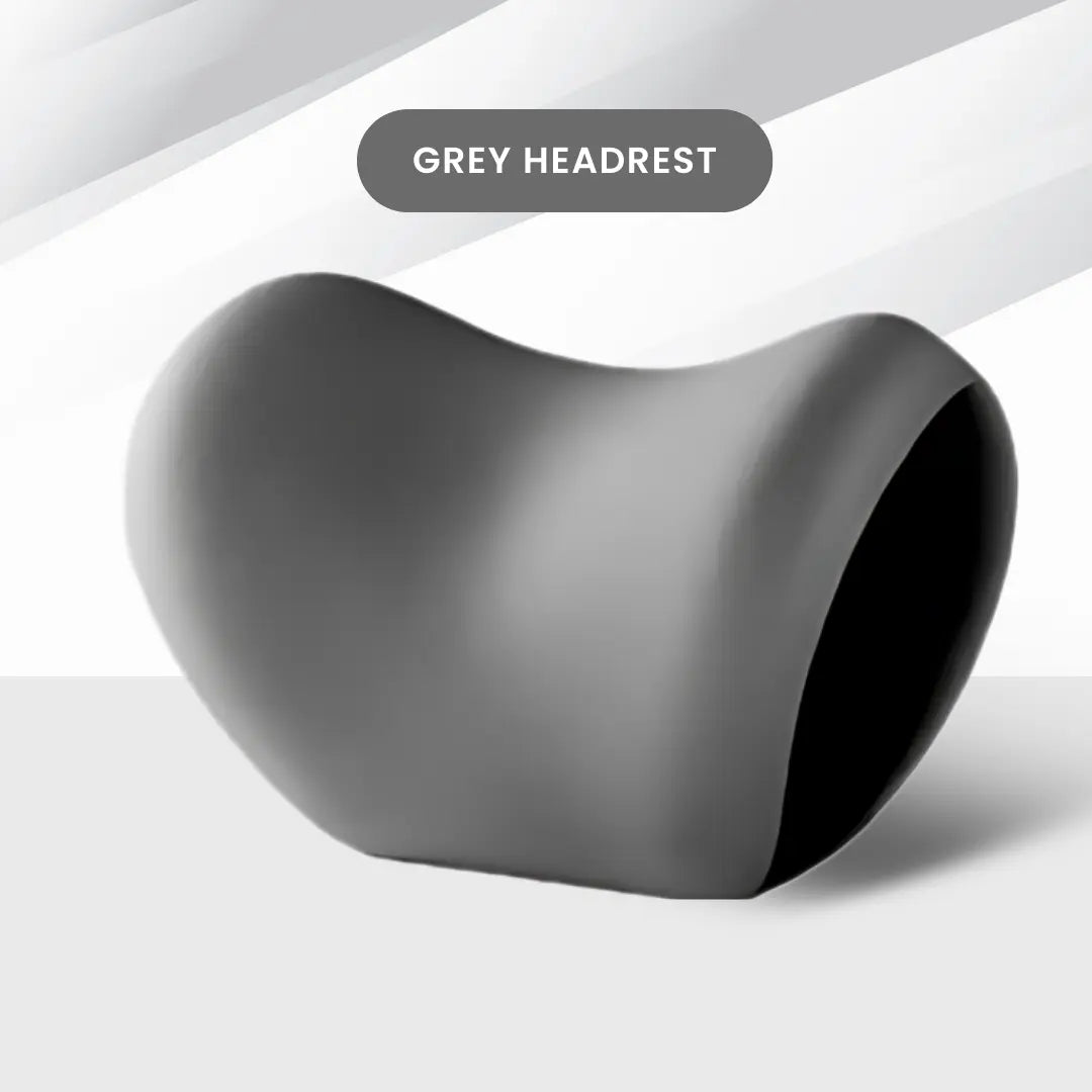 Grey Car Headrest Pillow