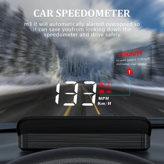 Head Up Display, HUD Projector with GPS  - M1 for All Cars & M3 for OBD2 EOBD Cars