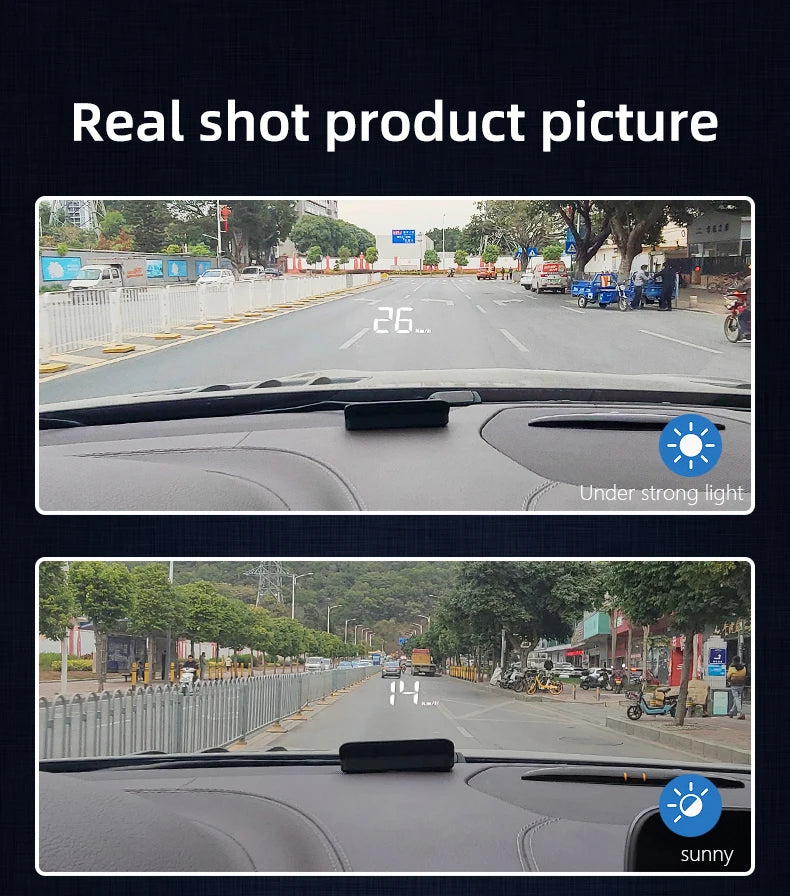 Head Up Display, HUD Projector with GPS  - M1 for All Cars & M3 for OBD2 EOBD Cars