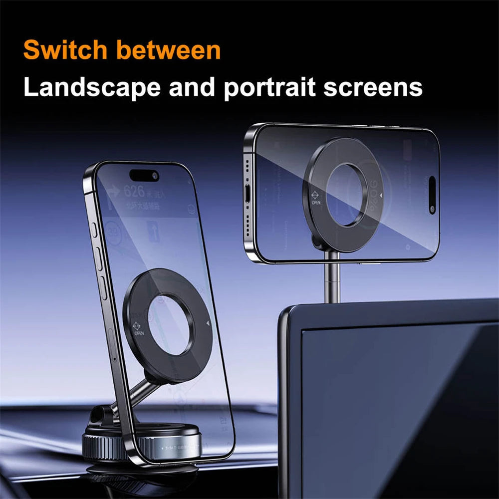 360° Vacuum Magnetic Phone Holder with Suction Cup