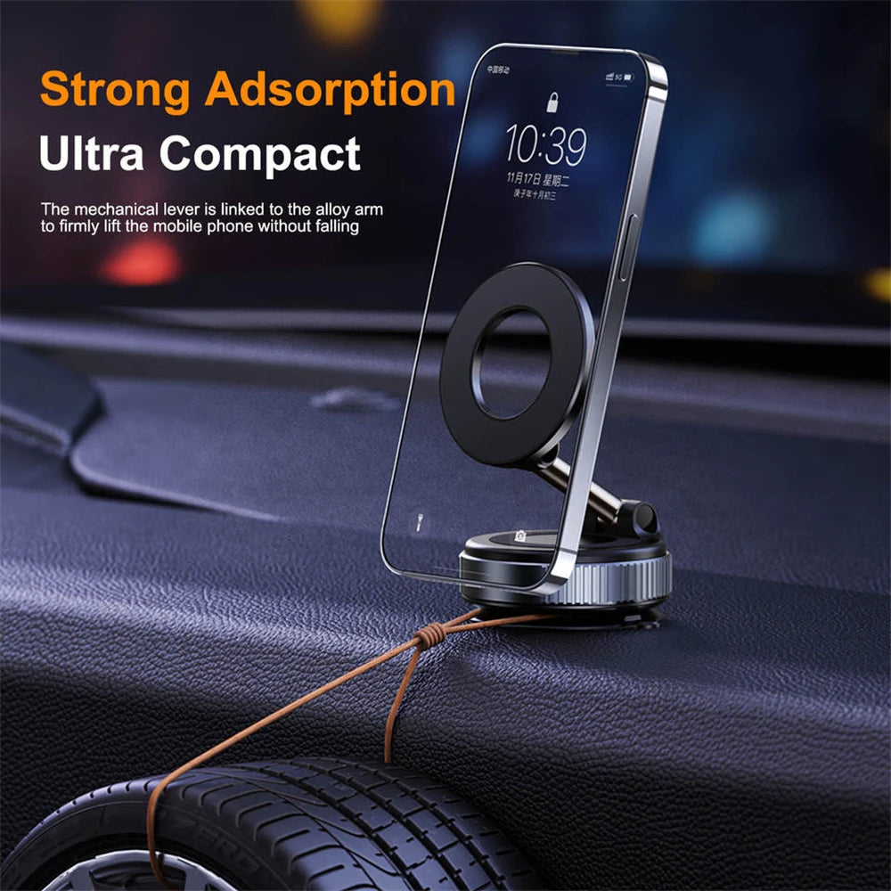 360° Vacuum Magnetic Phone Holder with Suction Cup